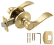 Design House Springdale Brass Door Handle in Gold