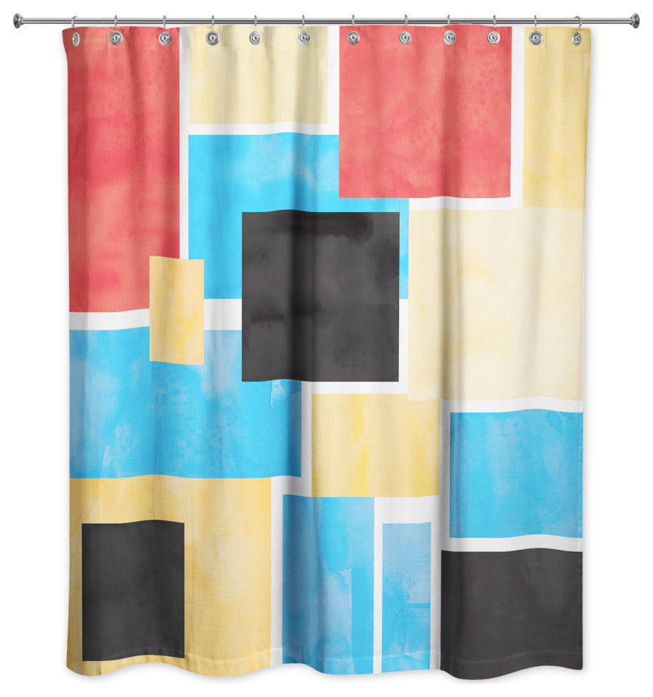 Colorful Primary Abstract I 71"x74" Shower Curtain