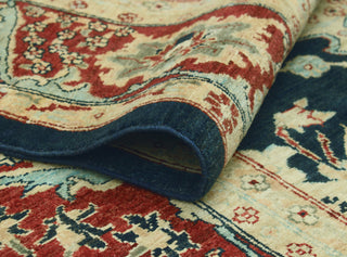 Fine Chobi Dubraska Navy/Red-Rust Rug, 8'10x11'10