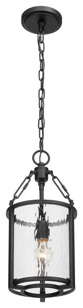 Zlite 346P8-MB 1-Light Pendant, Clear Waterglass