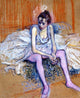 Henri De Toulouse-Lautrec Seated Dancer in Pink Tights Wall Decal
