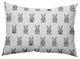 Bunny Fluffle Easter Decorative Lumbar Pillow, Dark Cobalt Blue, 14x20"