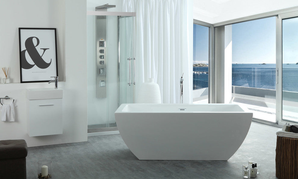 Serenity 59"x29.5" Freestanding Soaking Bathtub