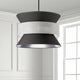 Questa Transitional 4 Light Black Matte Black Fabric Pendant