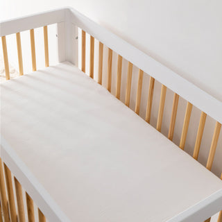 Crib Sheet, GOTS Certified Organic Muslin Cotton, White