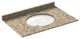 37x22 Wheat Granite Vanity Countertops, 4 Faucet Spread