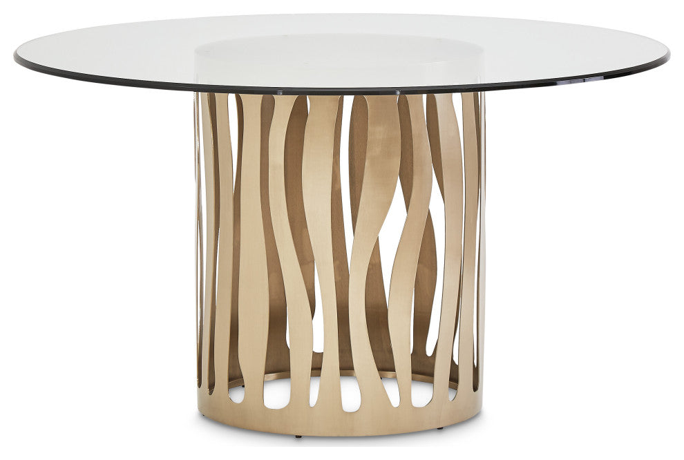 La Rachelle Round Dining Table - Champagne