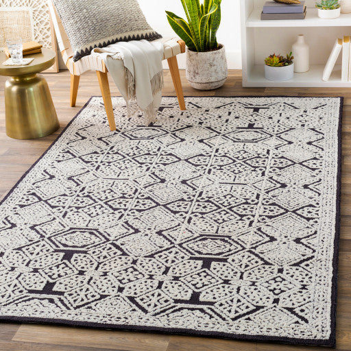 Surya Padma PAM-2302 3'6"x5'6" Rug, Charcoal/Beige