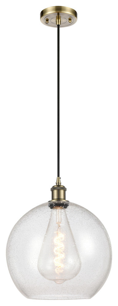 Innovations 516-1P-AB-G124-12 1 Light Mini Pendant, Antique Brass