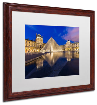 Mathieu Rivrin 'Golden Hour in the Louvre' Matted Framed Art, 16x20