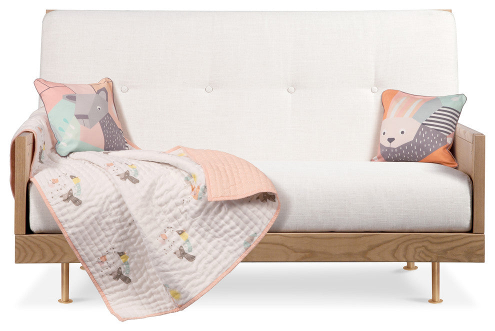 Nursery Works Menagerie Organic Cotton Hand-Quilted Blanket