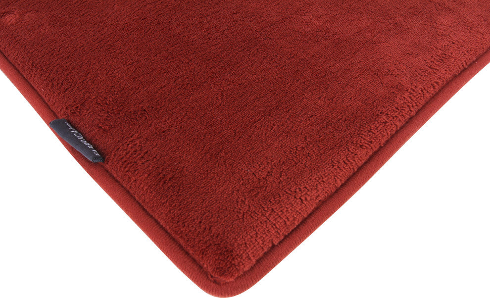 Fabbrica Home Memory Foam Accent Rug, Solid, Marsala
