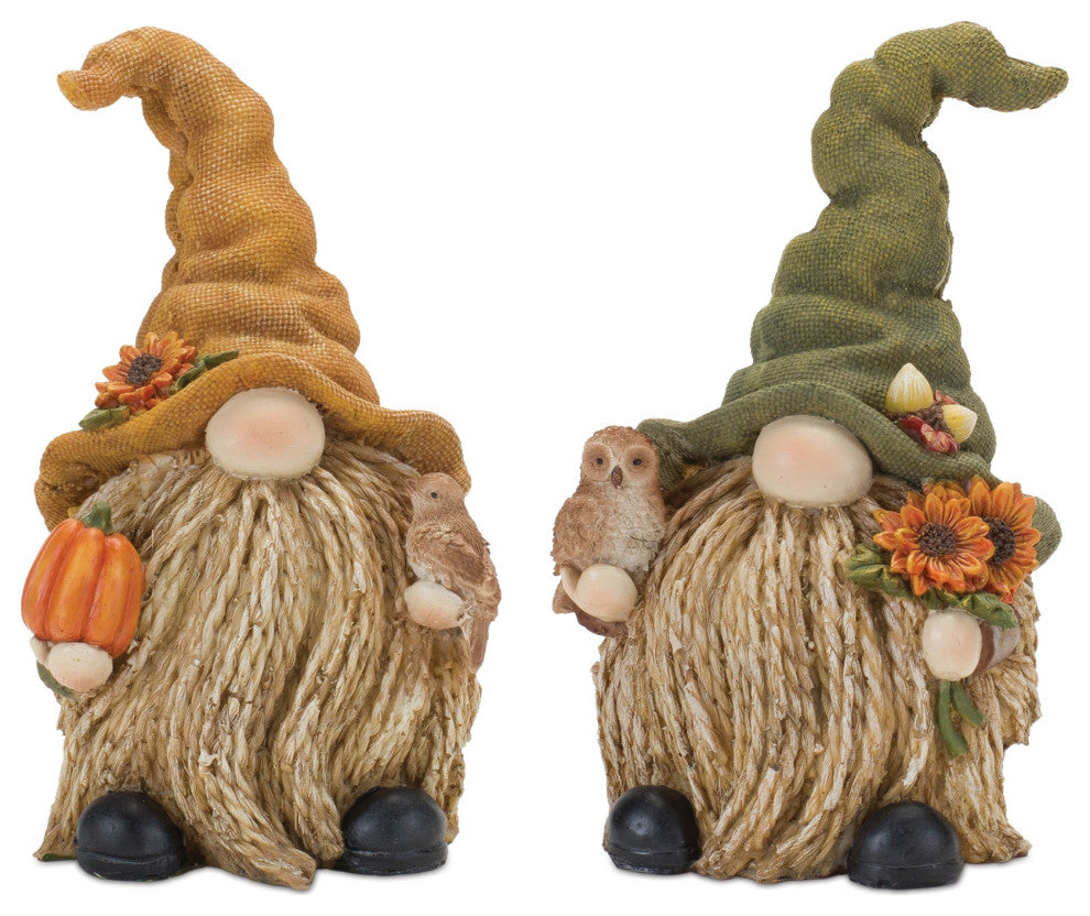 Fall Harvest Gnome Figurine, 2-Piece Set