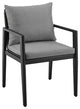 Grand Outdoor Patio 5-Piece Dining Table Set in Aluminum with Grey Cushions