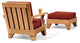 6-Piece Caranas Outdoor Teak Sofa Set With Sunbrella Cushions Canvas Teak, Spectrum Cilantro