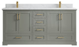Boston 72 Double Sink Bath Vanity in Evergreen 1.5" Empira Quartz