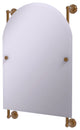 Dottingham Arched Top Frameless Rail Mounted Mirror, Brushed Bronze