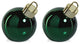 LED 6" Glass Tabletop Ball Ornaments-Green, Set of 2