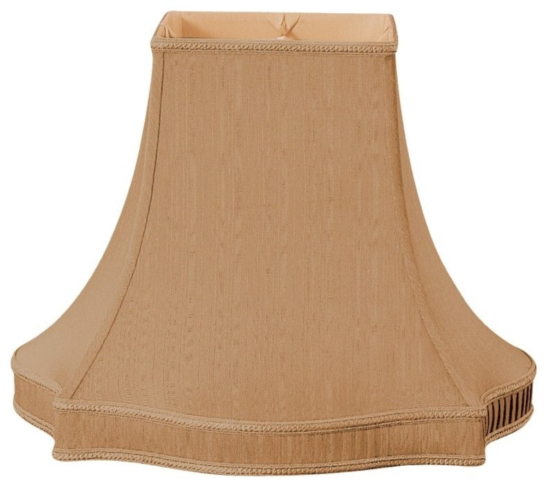 Fancy Square Bell With Bottom Gallery Designer Lampshade, Brown