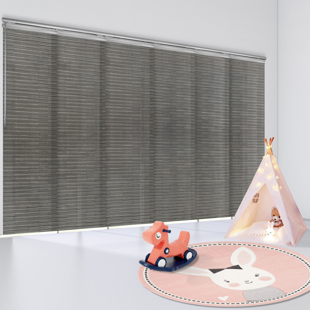 Kato 6-Panel Track Extendable Vertical Blinds 98-130"W