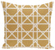 Trellis Geometric Print Pillow, Gold, 16"x16"