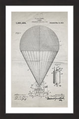 "Airship 1913 Old Paper" Framed Painting Print