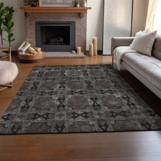 Premium Machine Washable Mayfield AMF564 Gray 9' x 12' Rug
