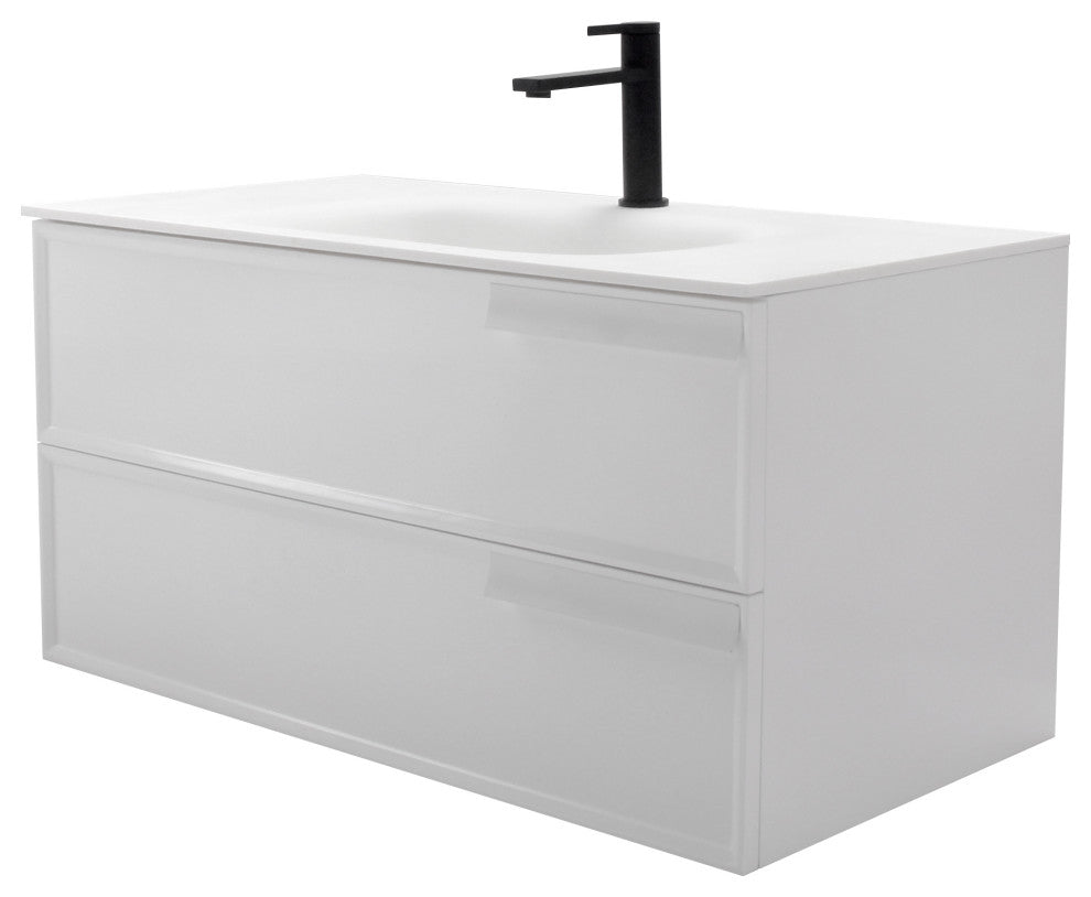 Aquamoon Garda 36" Bathroom Vanity Cabinet, White