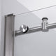 Massa Single Sliding Frameless Shower Door, Brushed Nickel, 48"x76"