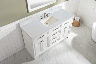 Milano Transitional White 60" Single Sink Vanity