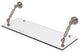 Dottingham 24" Floating Glass Shelf, Antique Pewter