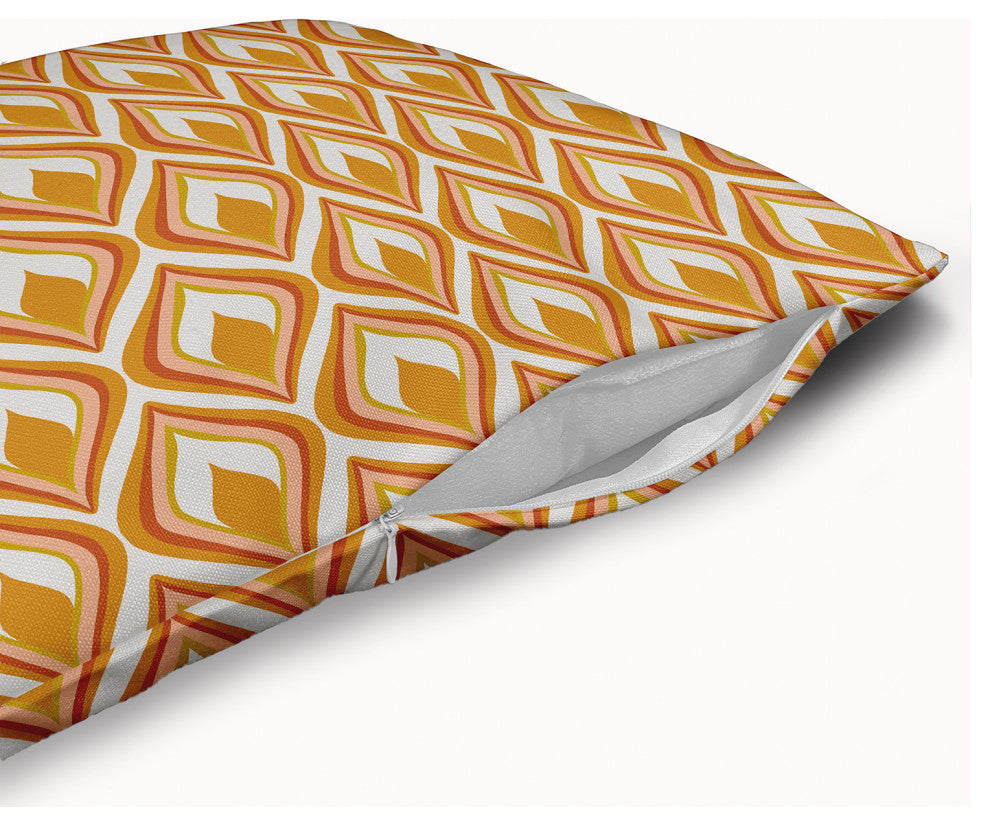 Feathers Accent Pillow With Removable Insert, Golden Mustard, 26"x26"