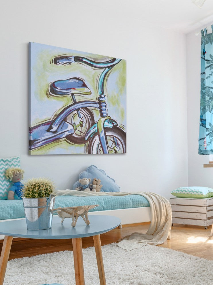 Marmont Hill, "Trike" by Reesa Qualia Painting Print on Wrapped Canvas, 48x48