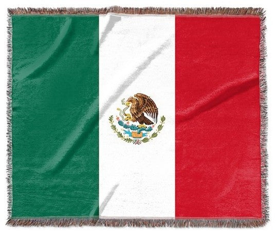 "Mexico Flag" Woven Blanket 60"x50"