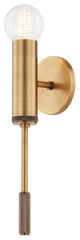 1-Light Wall Sconce, Patina Brass