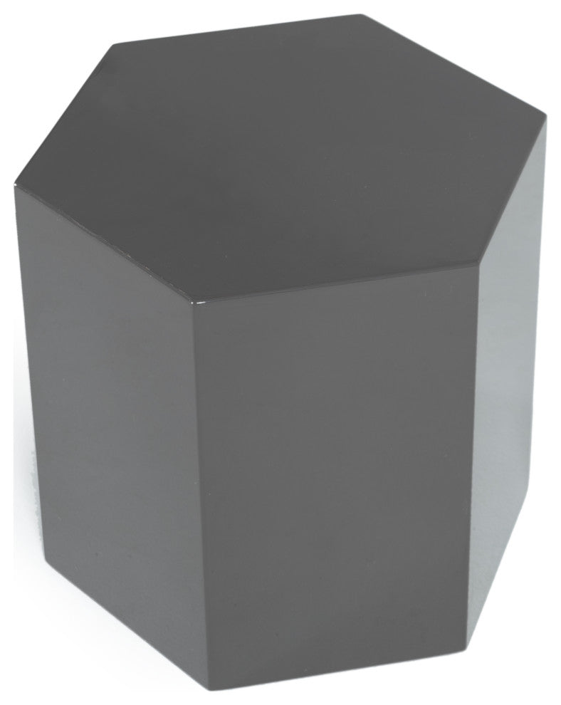 Modrest Newmont Modern Medium Light Grey High Gloss End Table