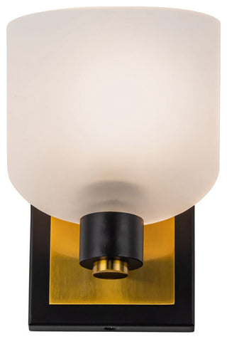 Lyndon - 1-Light Bathroom Sconce - Black/Brushed Brass