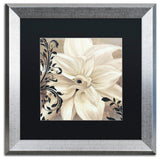 Color Bakery 'Winter White II' Art, Silver Frame, Black Matte, 16"x16"