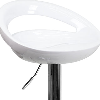 White Vinyl Barstool