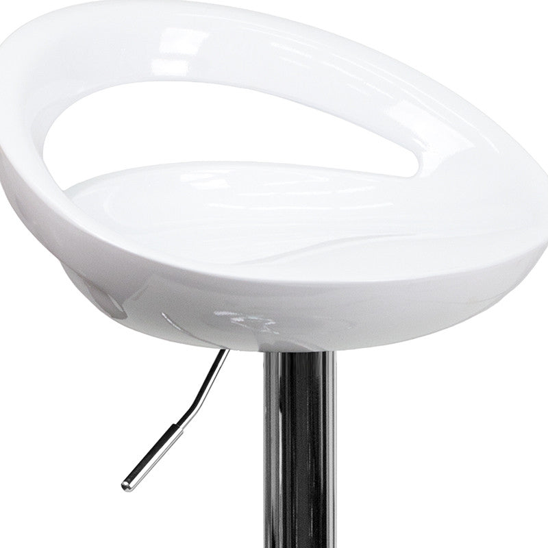 White Vinyl Barstool