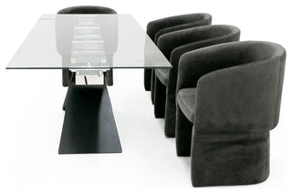 Modrest Vassar Modern Grey Velvet Dining Chair