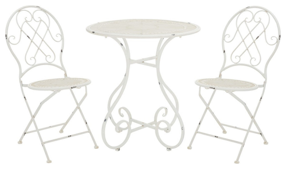 Safavieh Adriel 3Pc Bistro Set, Antique White