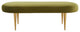 Safavieh Couture Corinne Velvet Oval Bench, Olive Green