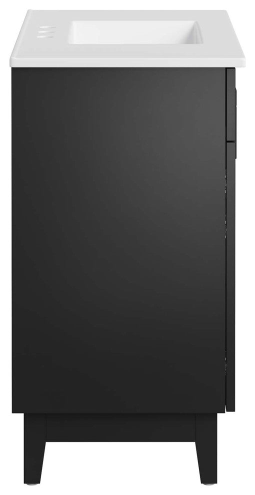 Miles 36" Bathroom Vanity - White Black