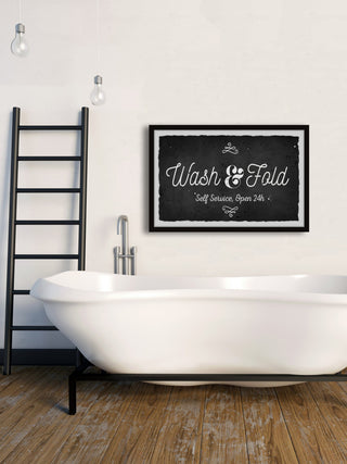 "Wash and Fold" Framed Painting Print, 24x16