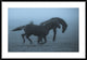 "Horses In The Fog" Framed Digital Print by Allan Wallberg, 44x30"