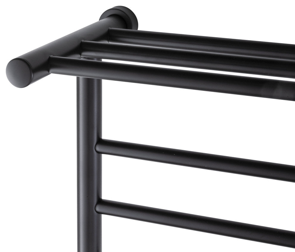8 Bars Summit Towel Warmer, Dual Connection, Black