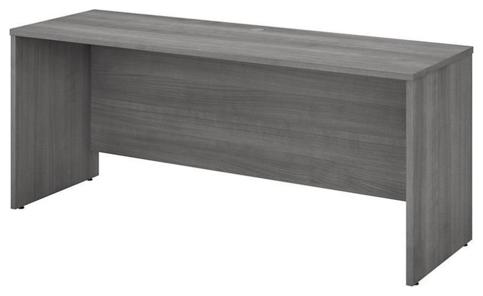 Studio C 72W x 24D Credenza Desk in Platinum Gray - Engineered Wood