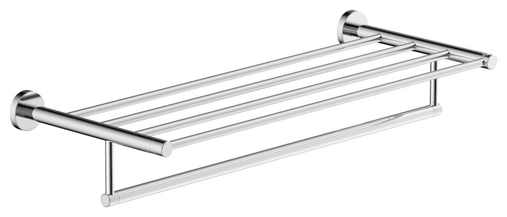 Dia 22 Inch Towel Shelf with Mounting Hardware, Chrome