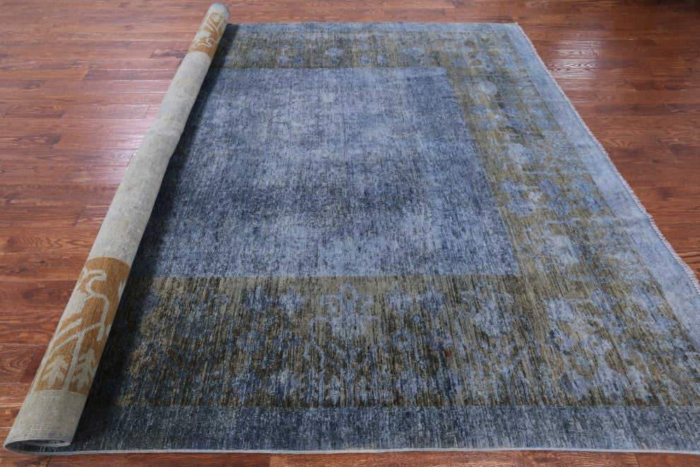 Handmade Overdyed Full Pile Wool Rug 9' 1" X 11' 10" - WR1963
